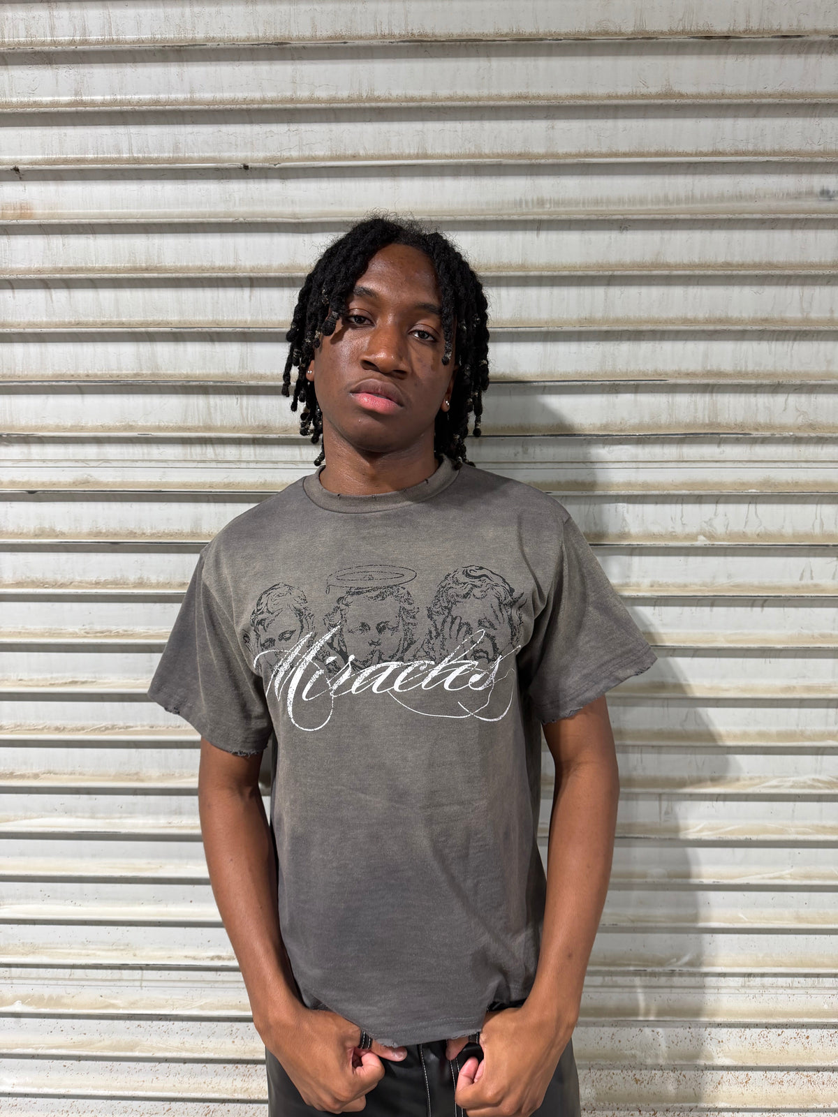 "no evil" tee front