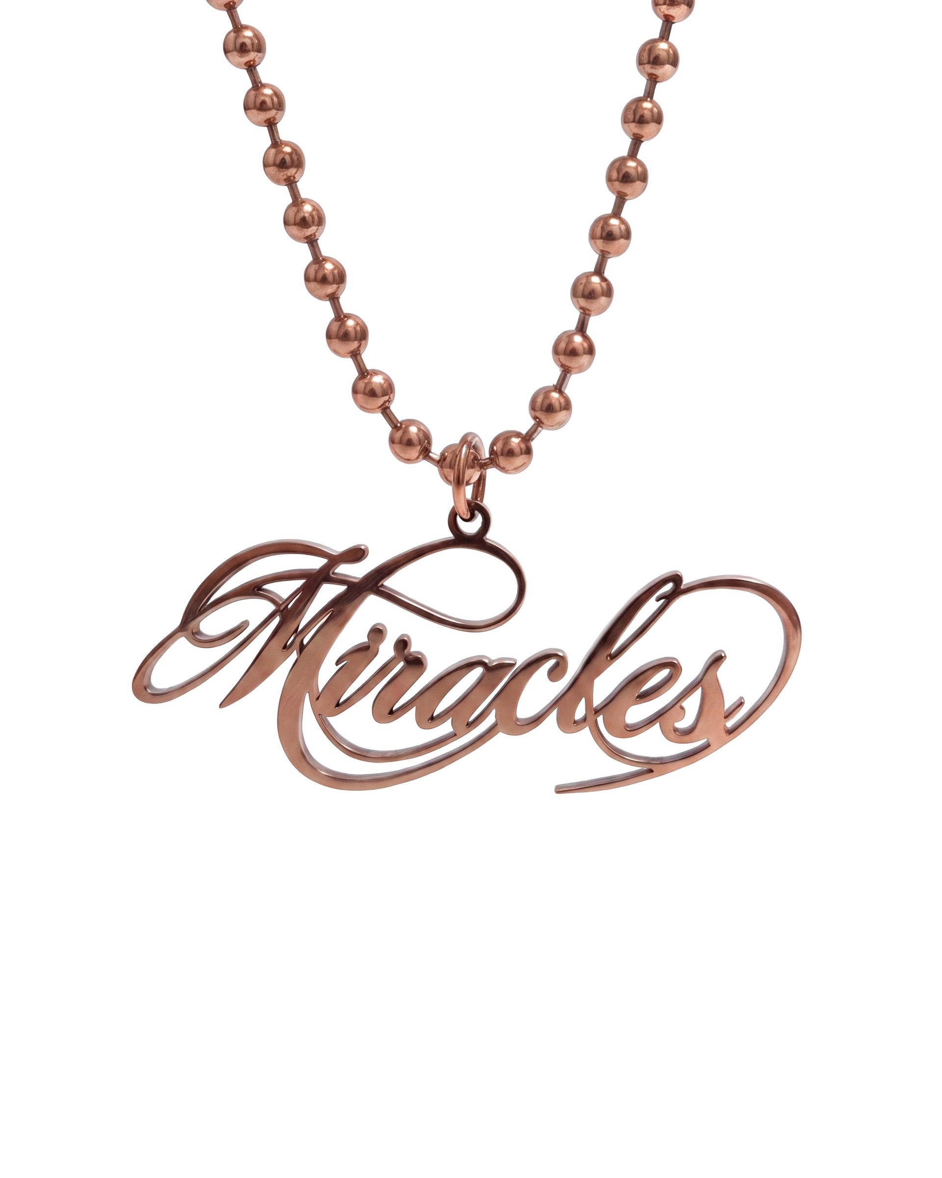 "ROSE GOLD" SCRIPT CHAIN